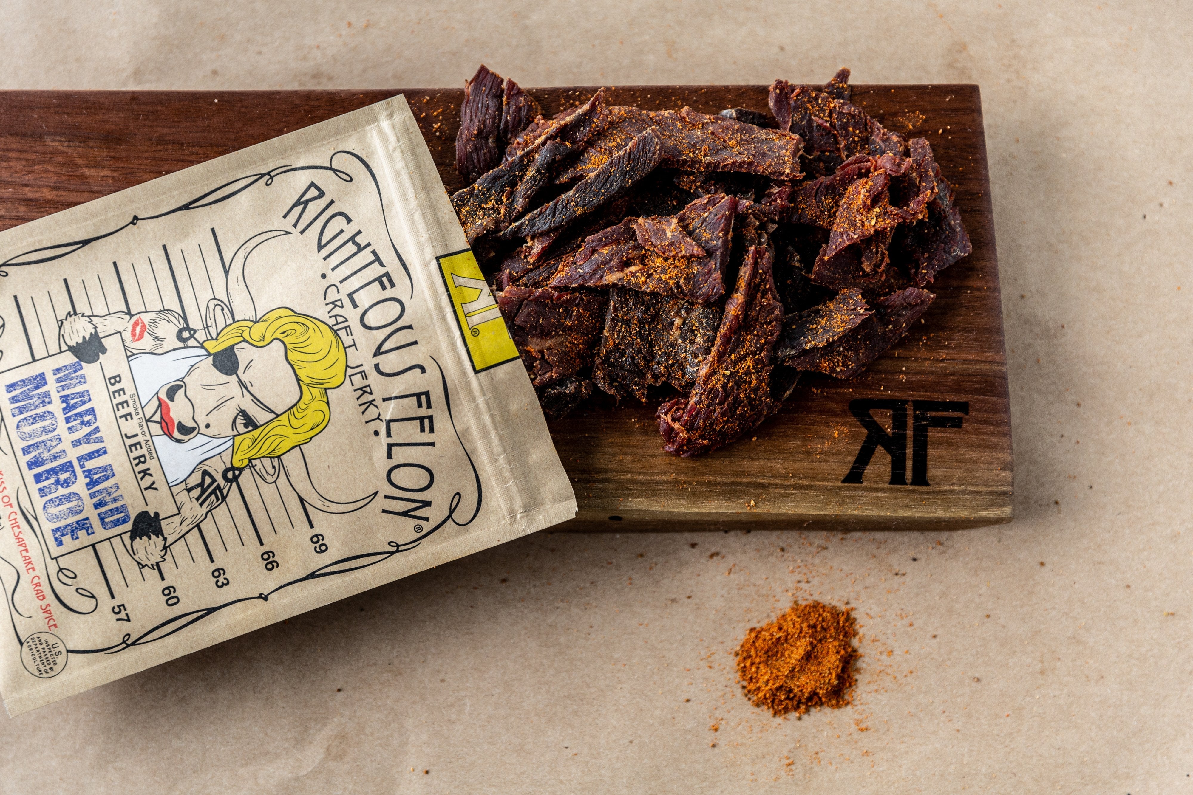 Righteous Felon Maryland Monroe Beef Jerky 2oz (8ct)