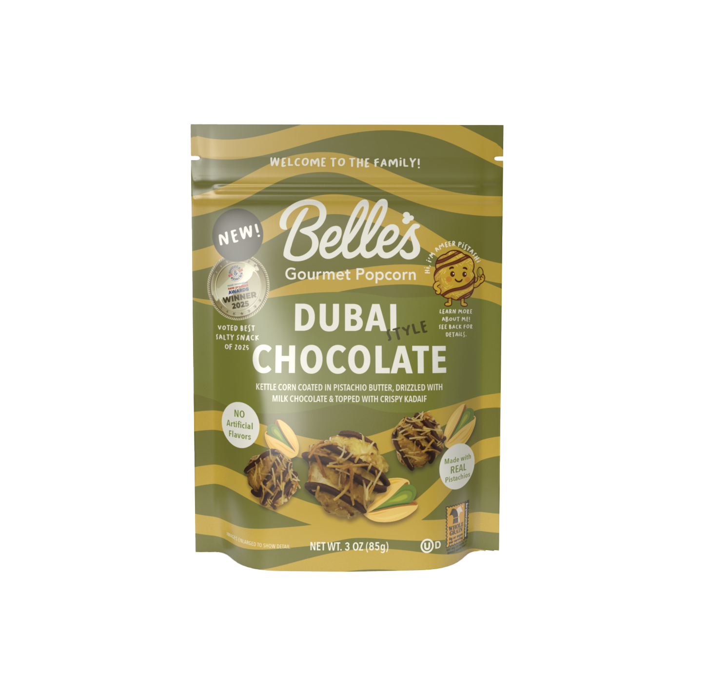 Dubai Chocolate 3oz popcorn (100 pack)