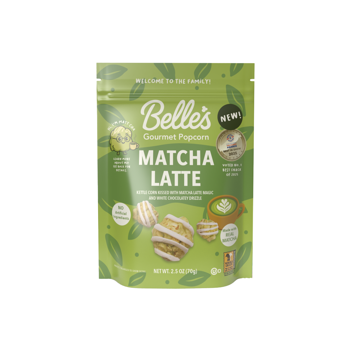 Matcha Latte 2.5oz popcorn (100 pack)