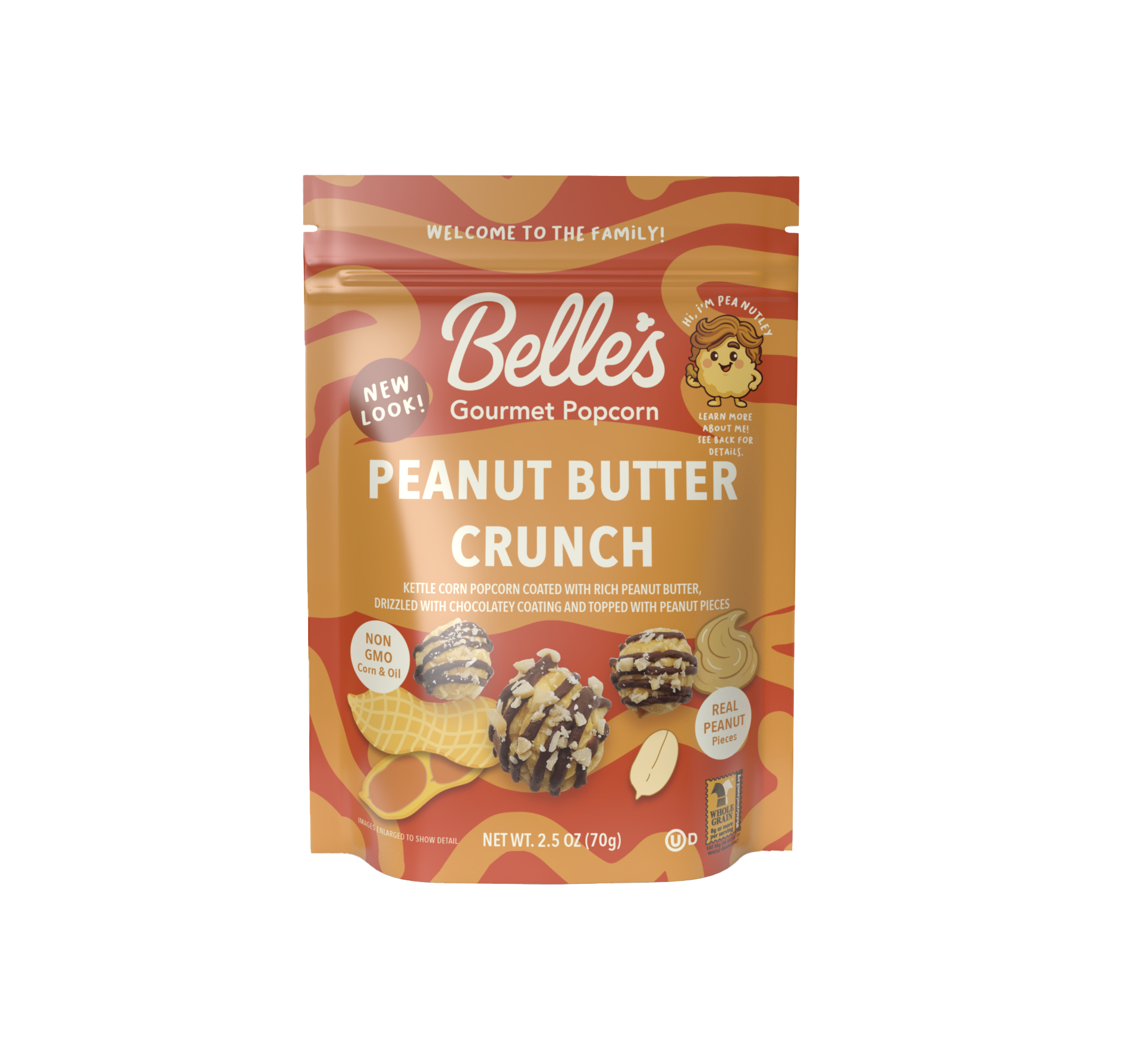 Peanut Butter Crunch 2.5oz popcorn (100 pack)