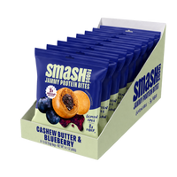 Cashew Butter & Blueberry Jammy Protein Bites | Case of 48 Bags