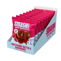 Choc Peanut Butter & Raspberry Jammy Protein Bites | Case of 48 Bags