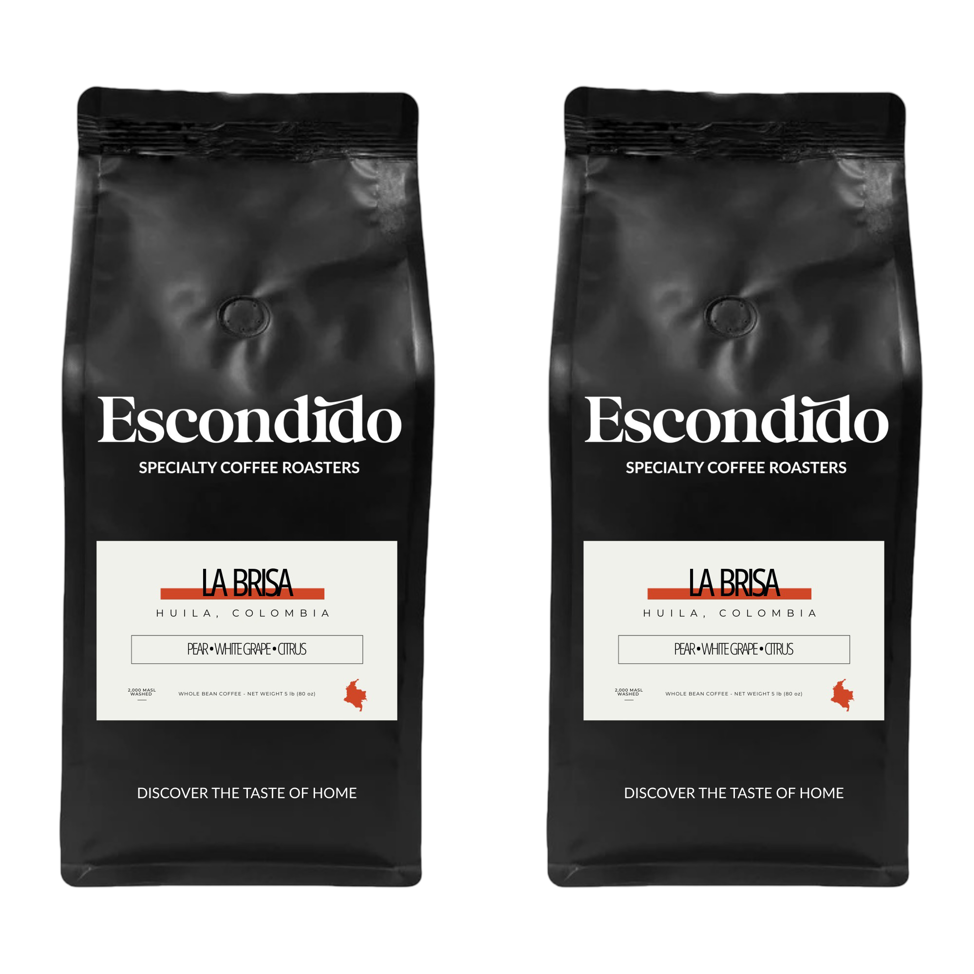 Colombia La Brisa 2x5lb Case Roasted Whole Bean Specialty Coffee