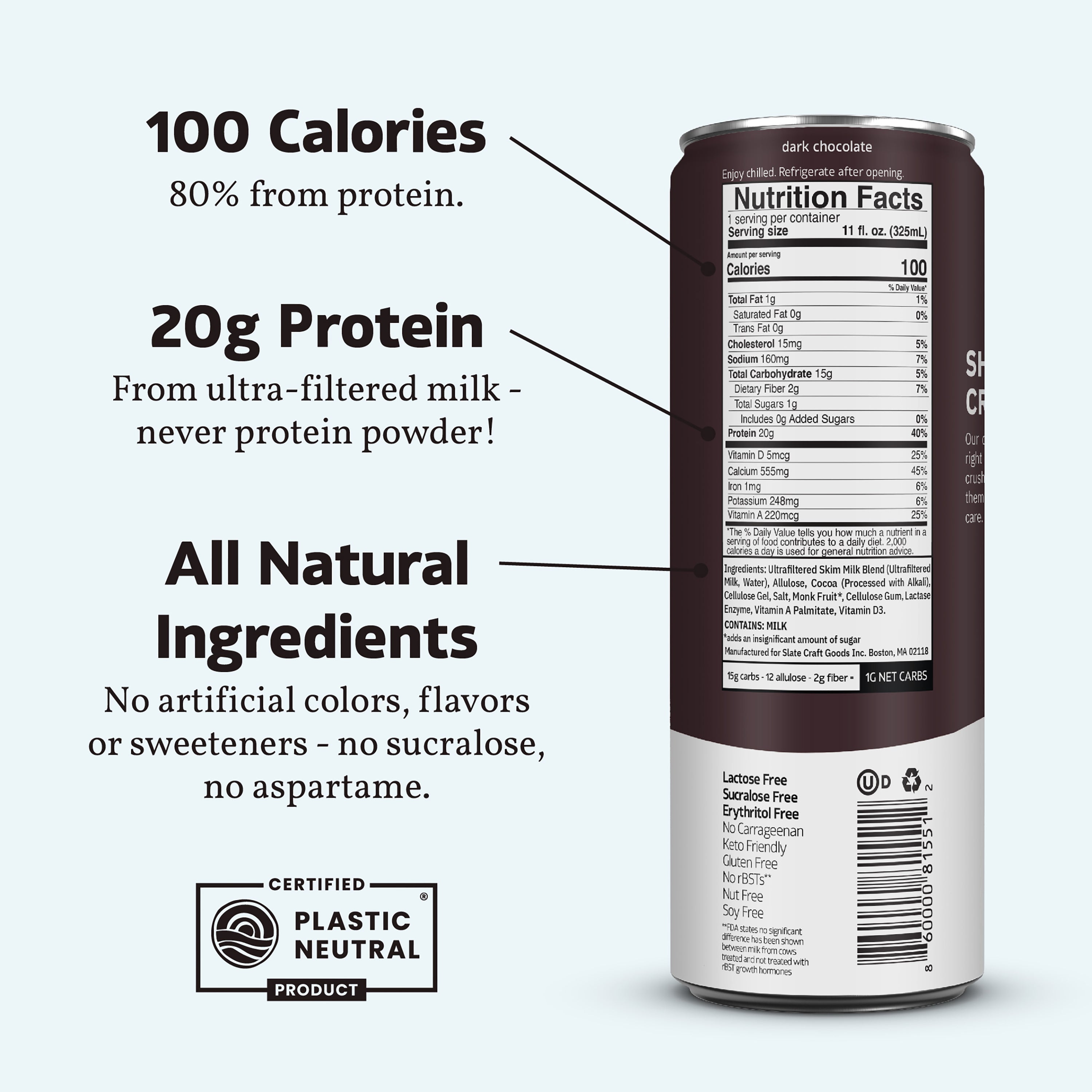 Dark Chocolate Shake nutrition facts