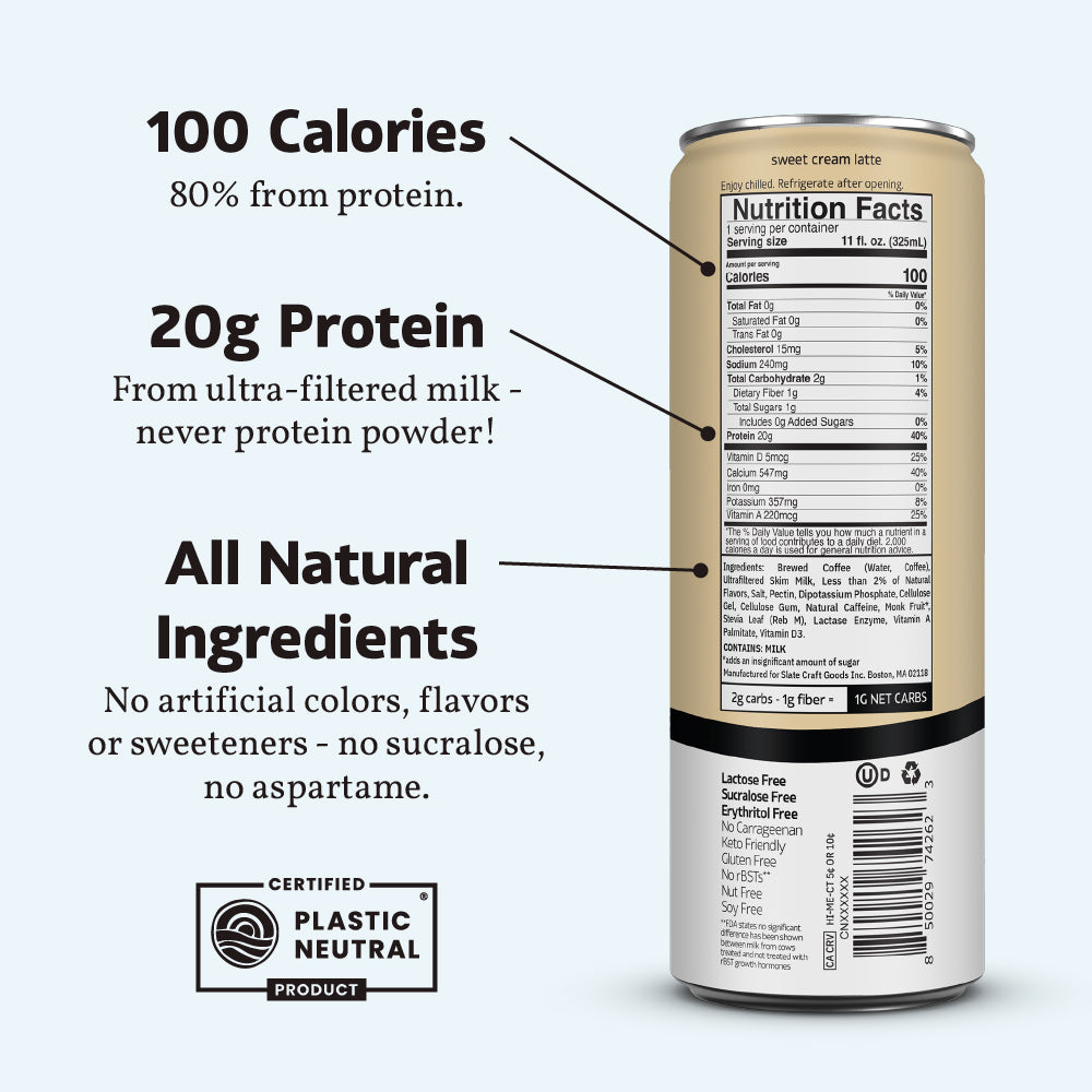 Sweet Cream Latte nutrition facts