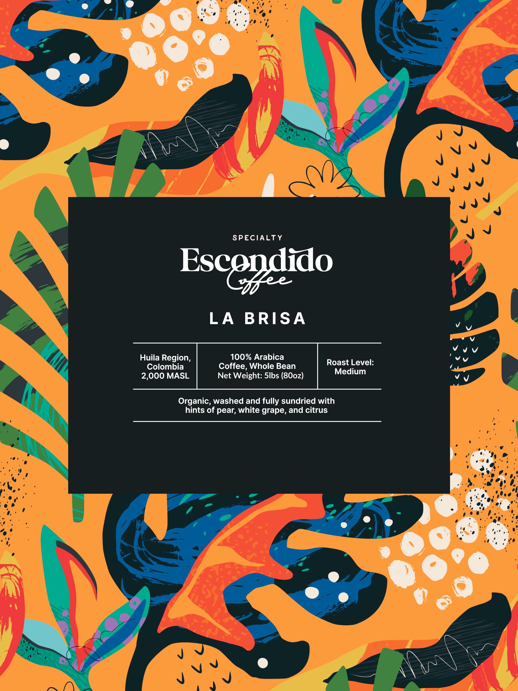Colombia La Brisa 2x5lb Case Roasted Whole Bean Specialty Coffee