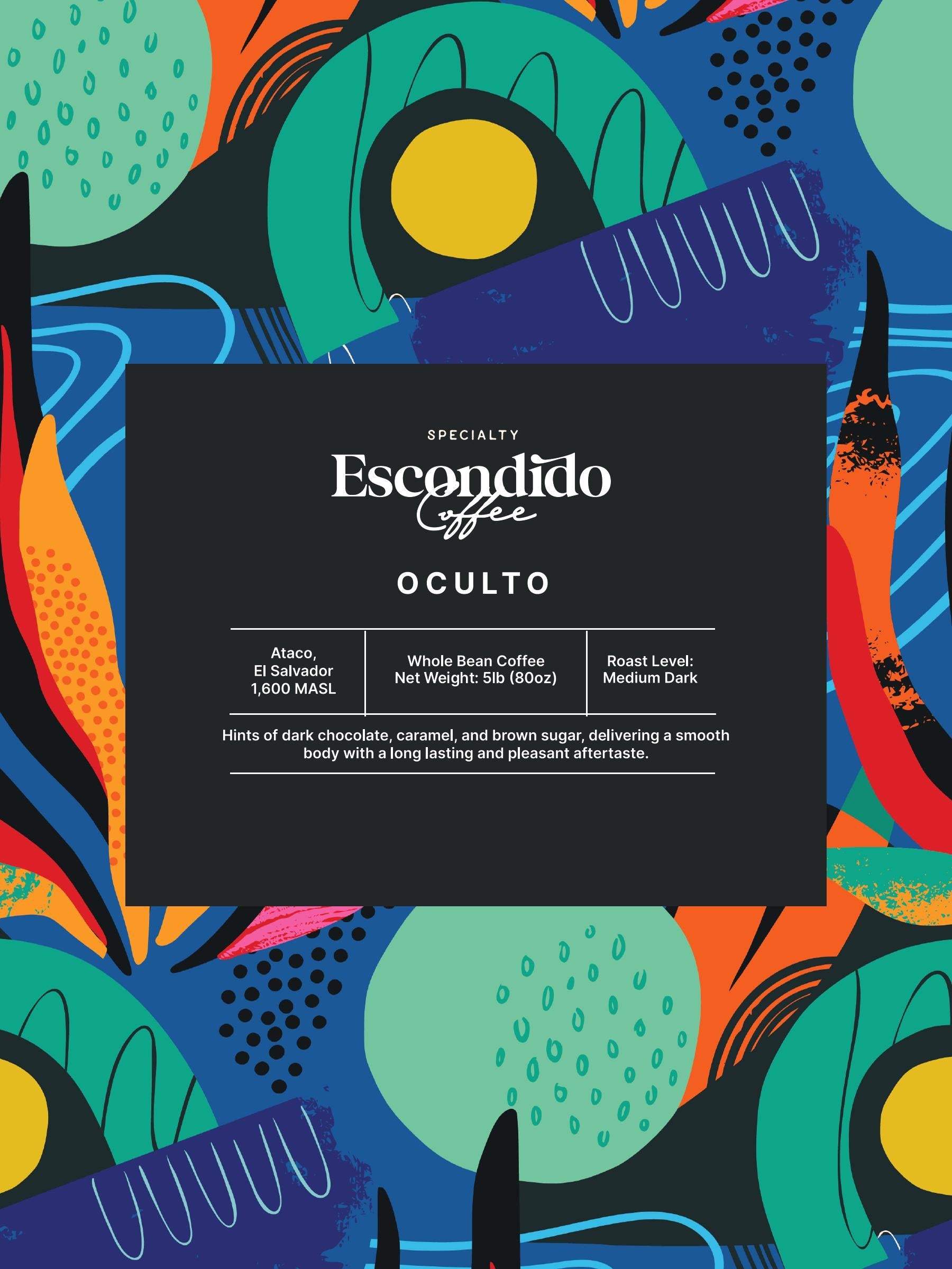 El Salvador Oculto 2x5lb Case Roasted Whole Bean Specialty Coffee
