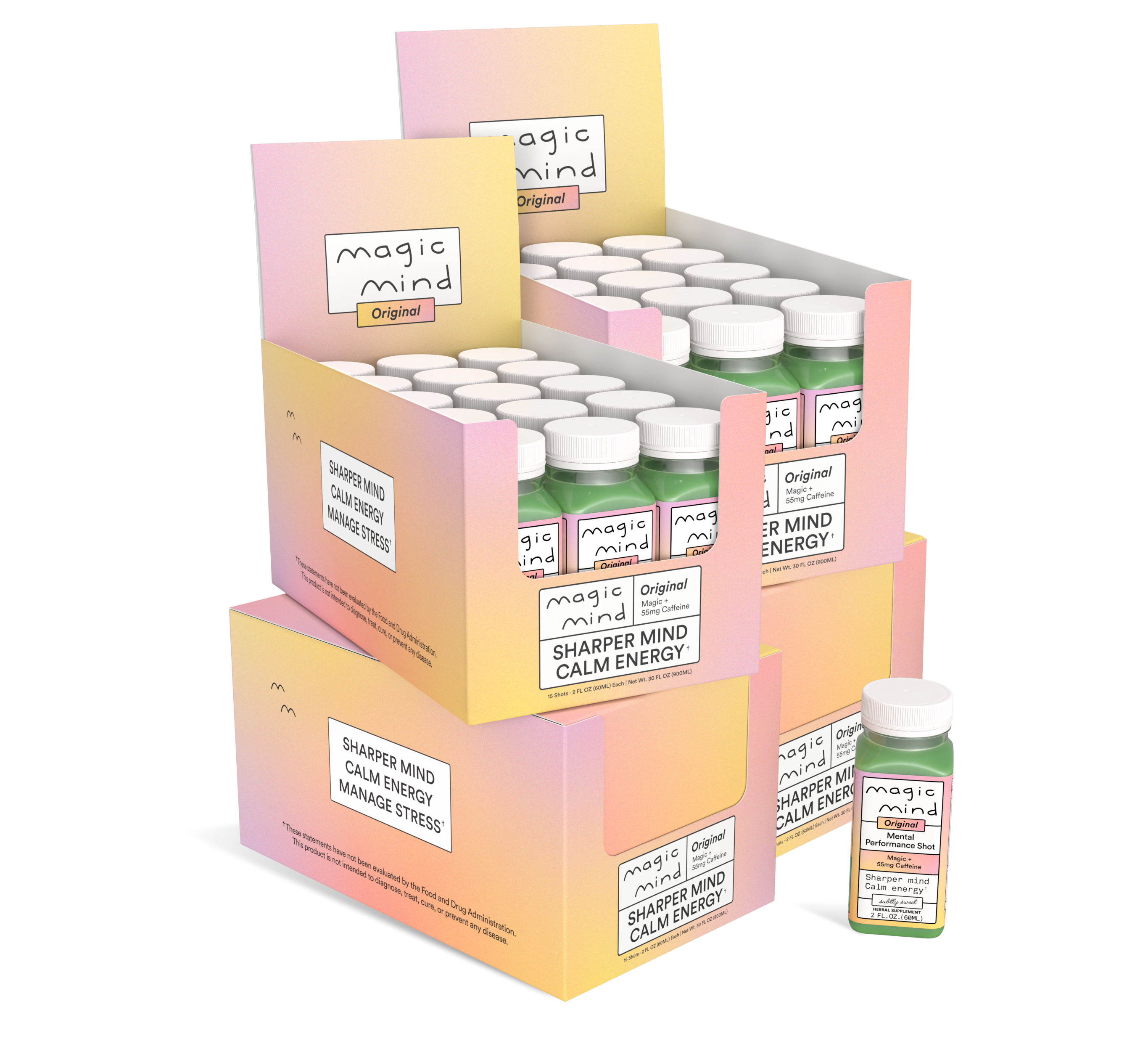 Magic Mind Original - 55 mg caffeine (60 Bottles)