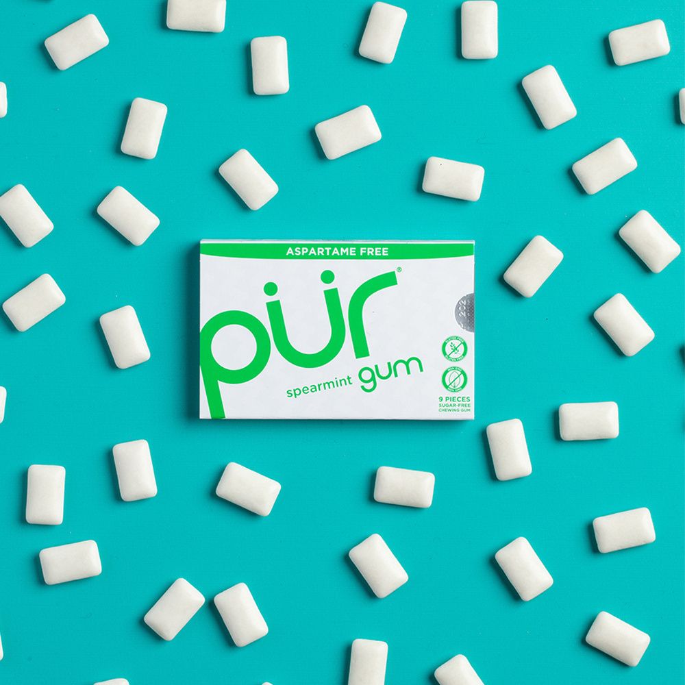 PUR Spearmint Gum Blister Pack 9pc (12ct)