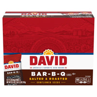 David Bar-B-Q Sunflower Seeds 12-count case, front