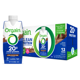 Orgain 20g Clean Protein Grass-Fed Protein Shake (Case of 12, 3×4-Pack)