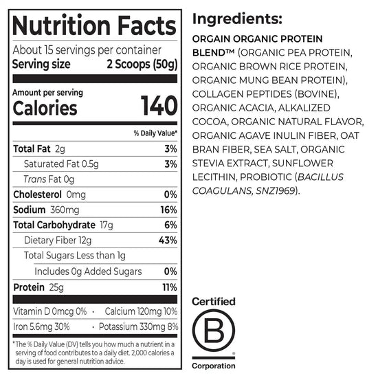 Orgain Plant Protein plus Collagen Powder (Case of 12)