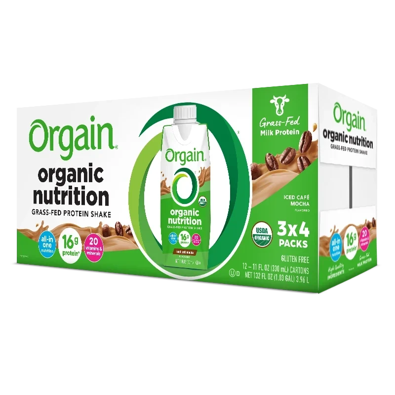 Orgain Organic Nutrition Grass-Fed Shake (Case of 12)