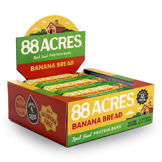 88 Acres Banana Bread Pumpkin Seed Protein Bar 1.9oz (9ct)