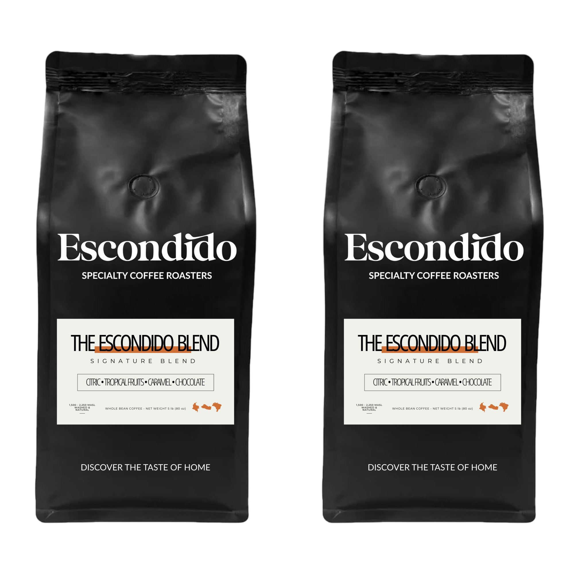 The Escondido Blend 2x5lb Case Roasted Whole Bean Specialty Coffee