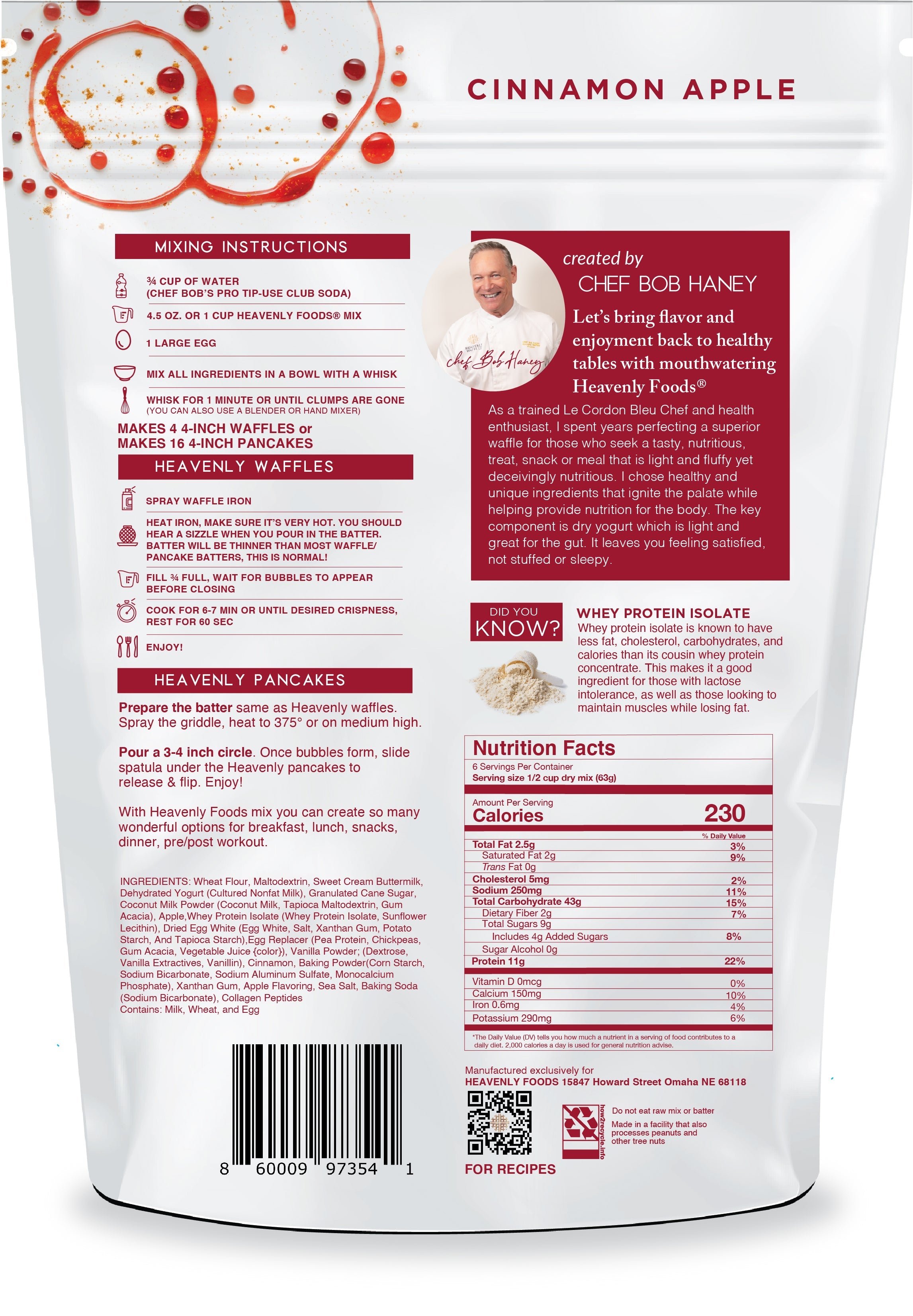 13.5 oz Cinnamon Apple Heavenly Foods® Mix (Case of 6)
