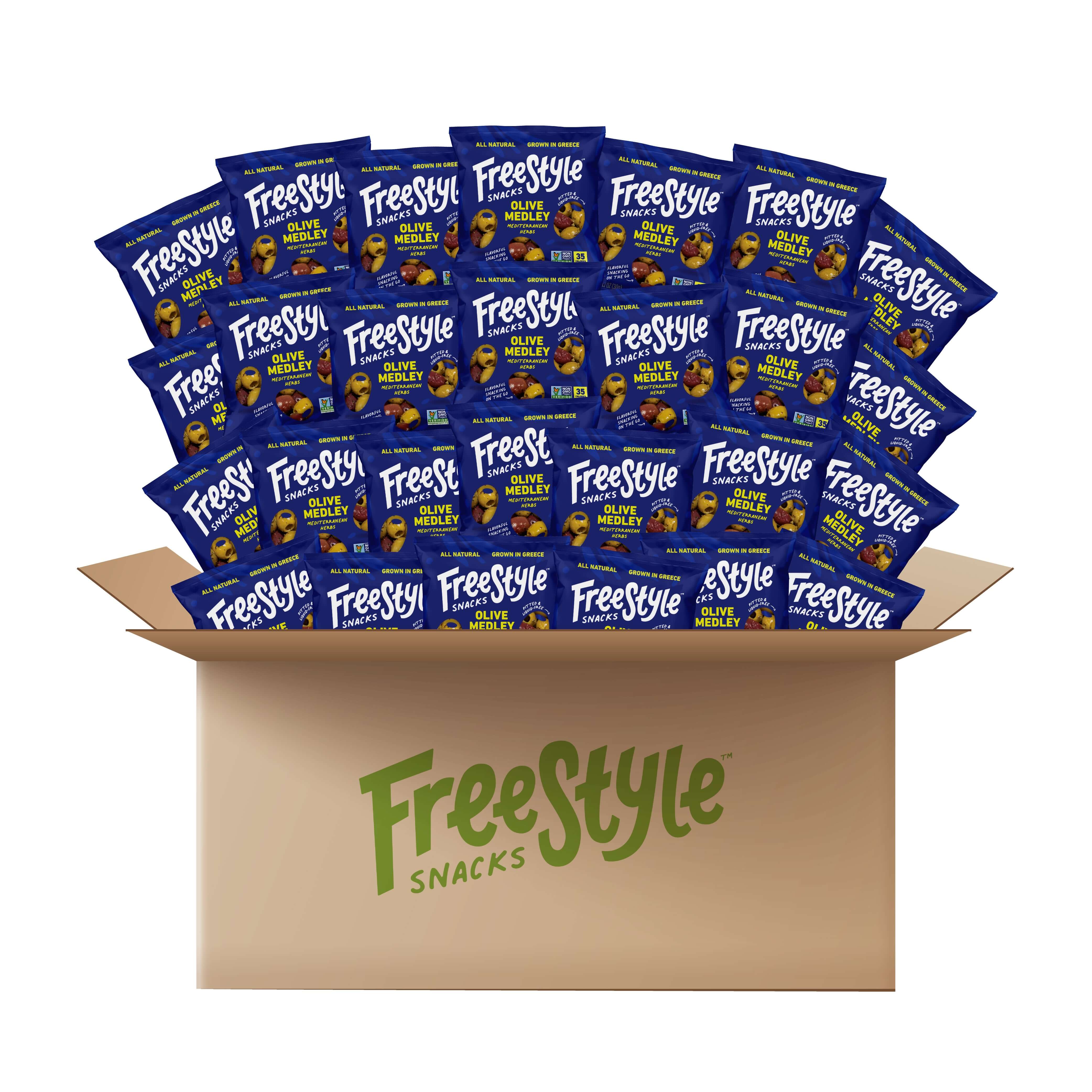 Freestyle Snacks Mediterranean Herb Medley Olives 1.1oz/120ct BULK