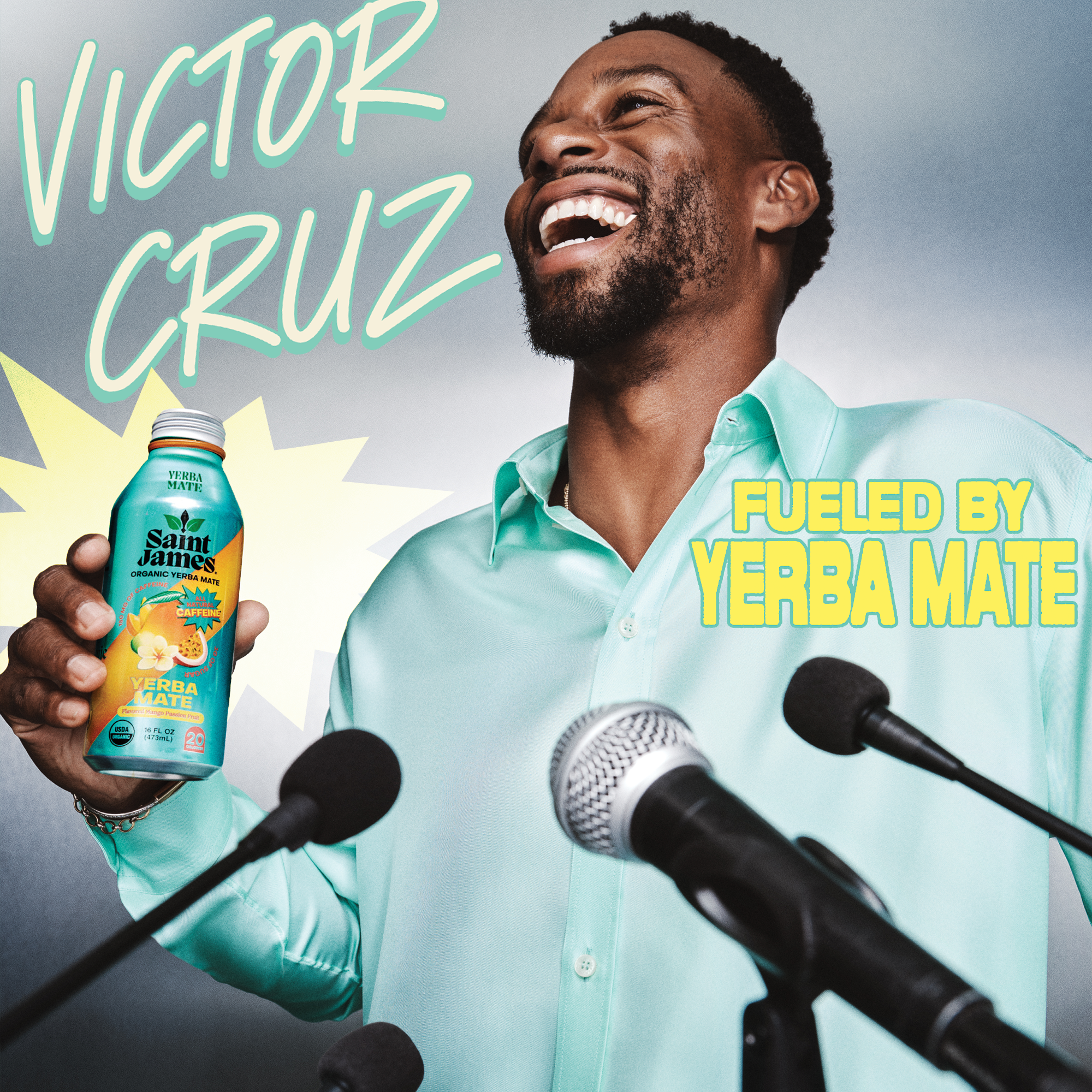 Mango Passion Fruit Yerba Mate - 150 mg Caffeine, 12 Bottles