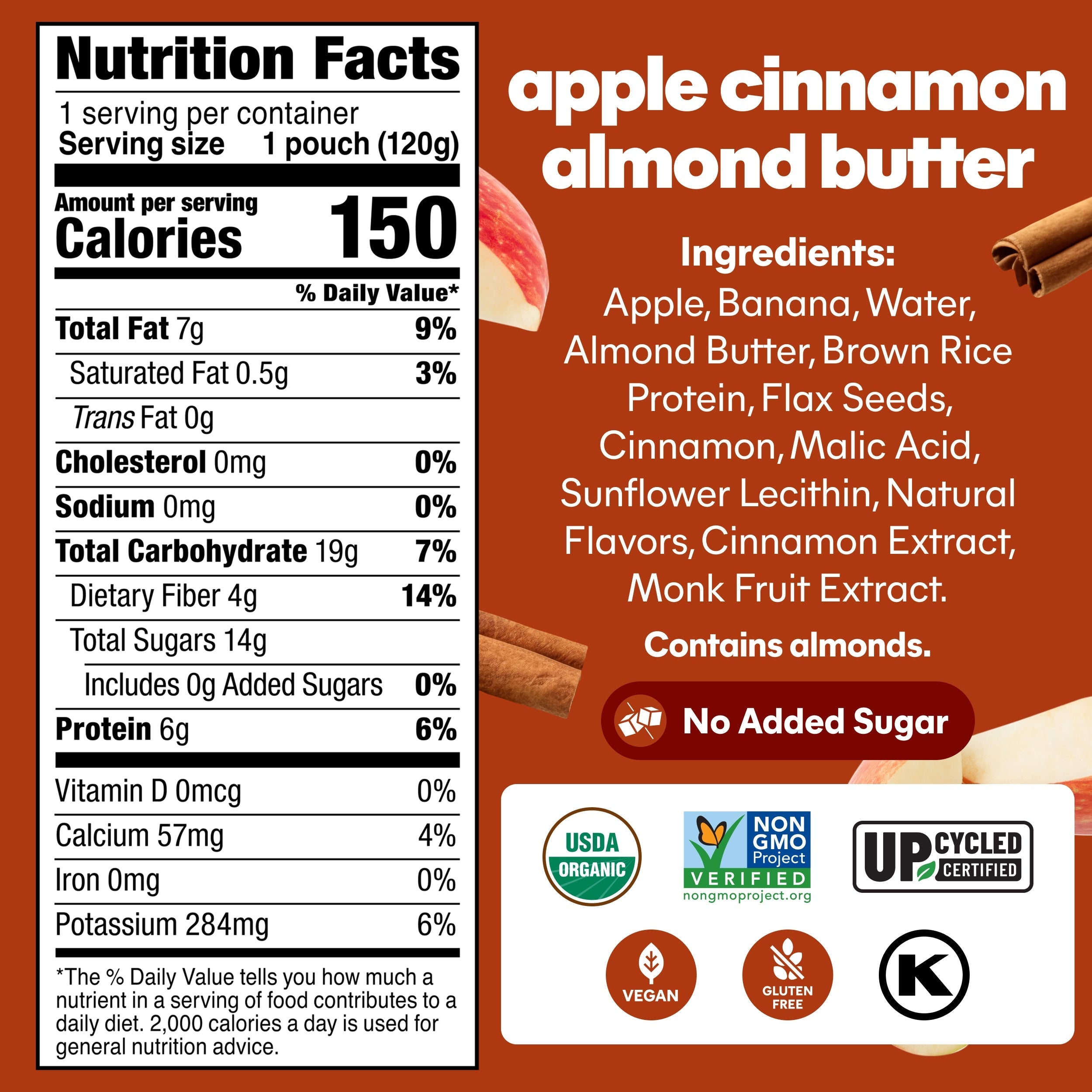 Noka - Apple Cinnamon +Almond Butter - 12pk