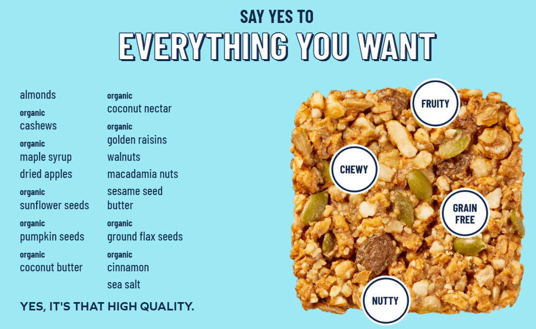 YES BAR Apple Cinnamon Crisp - The Clean Fuel Bar Athletes Crave (24 Pack)