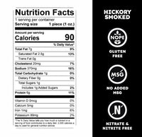 BULK Jalapeño Meat Stick nutrition facts