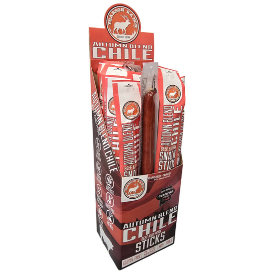 Pearson Ranch Autumn Blend Chile Beef & Pork Snack Stick - 24 Count Caddy