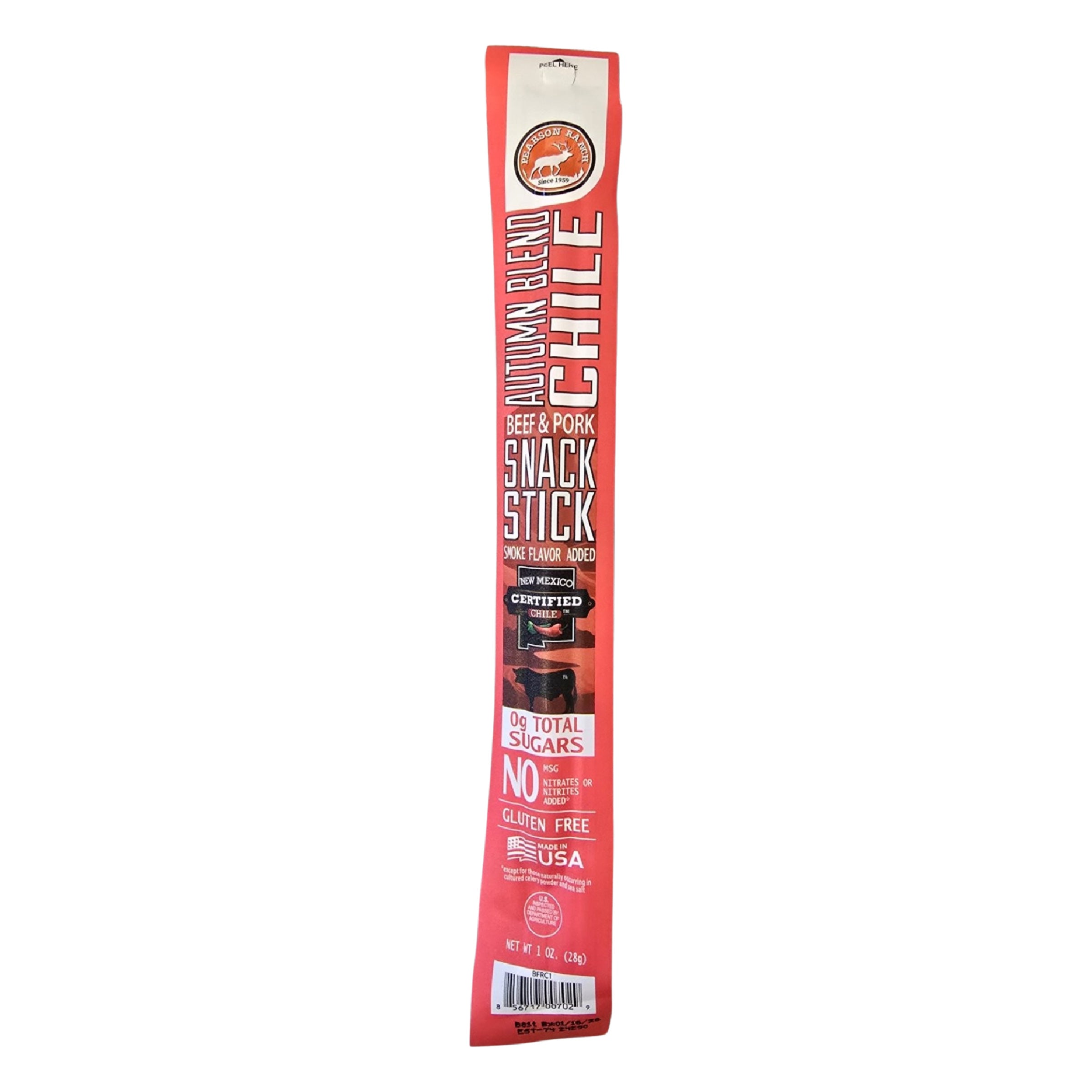 Pearson Ranch Autumn Blend Chile Beef & Pork Snack Stick - 24 Count Caddy