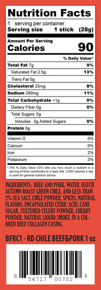 Pearson Ranch Autumn Blend Chile Beef & Pork Snack Stick - 24 Count Caddy
