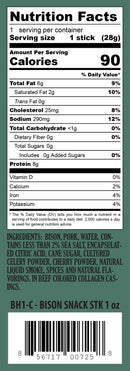 Pearson Ranch Bison Single Snack Stick - 24 Count Caddy
