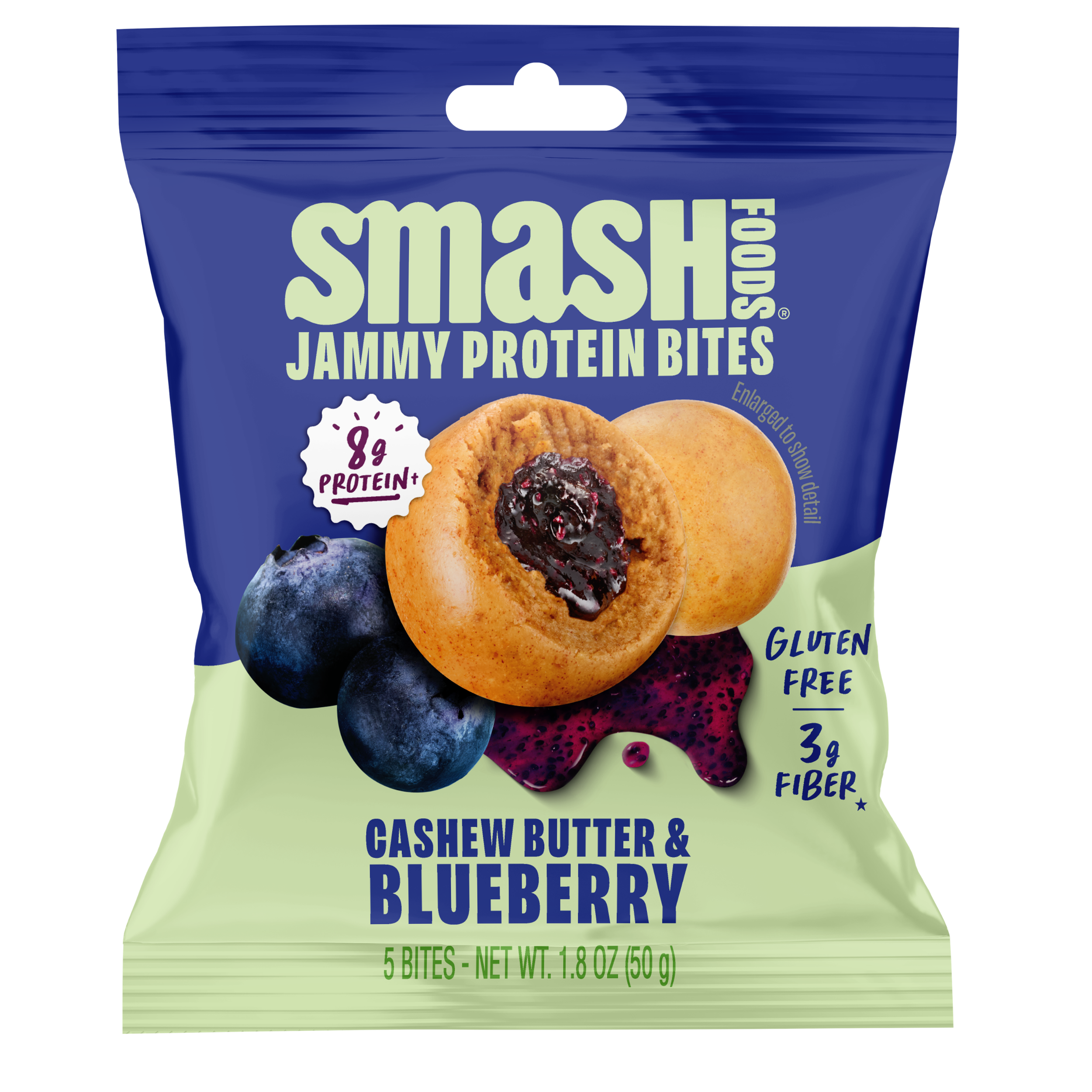 Cashew Butter & Blueberry Jammy Protein Bites | Case of 48 Bags