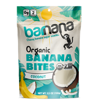(100g, 12 Pack) Organic COCONUT Banana Bites