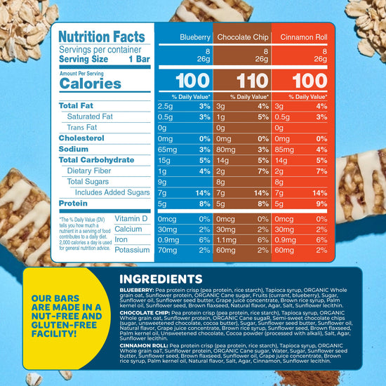 Blake's Breakfast Bars + 5g Protein, Variety Pack, 216 Bars