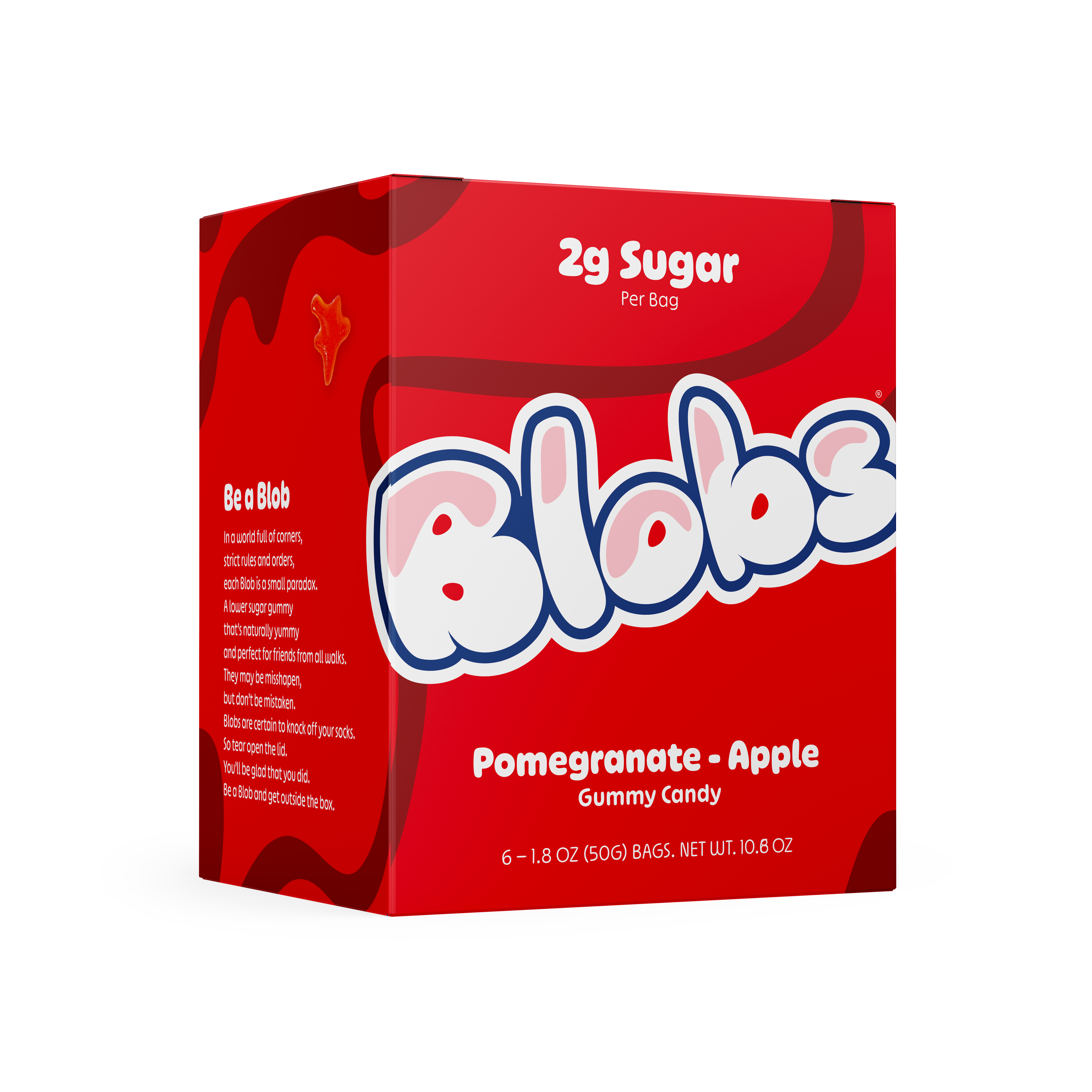 Blobs Pomegranate Apple Gummy Candy 1.8oz (6ct)