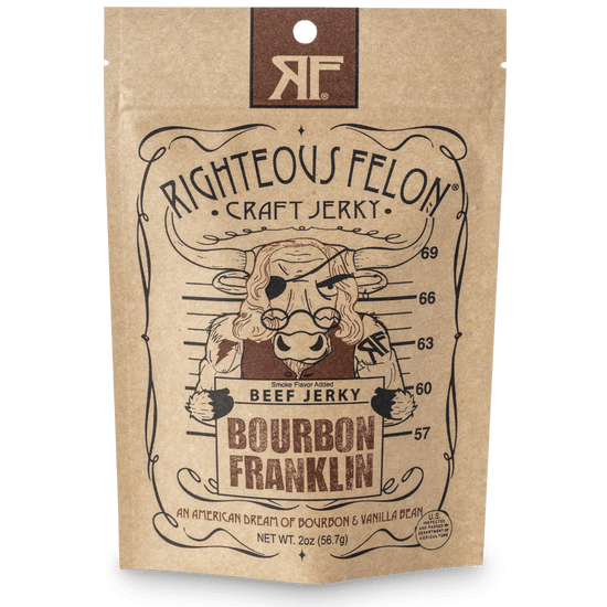 Righteous Felon Bourbon Franklin Beef Jerky 2oz (8ct)