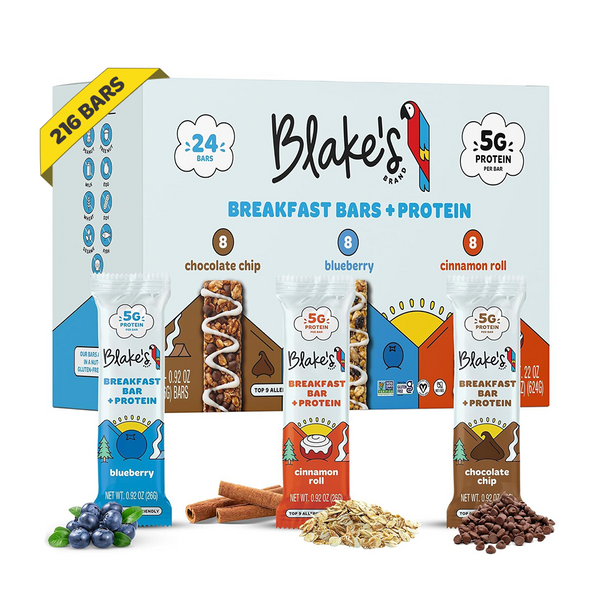 Blake's Breakfast Bars + 5g Protein, Variety Pack, 216 Bars