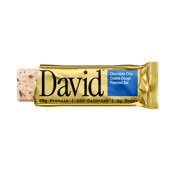 David Protein Bar, Chocolate Chip Cookie Dough (12 Pack)