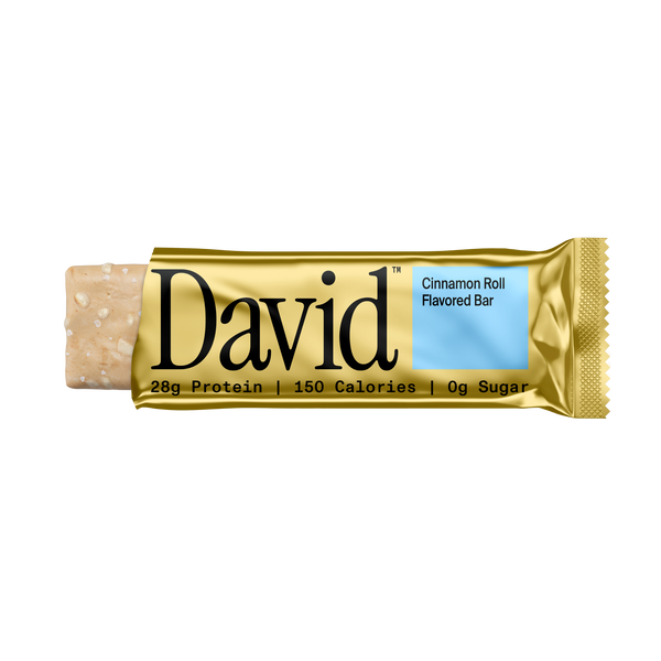 David Protein Bar, Cinnamon Roll (12 Pack)
