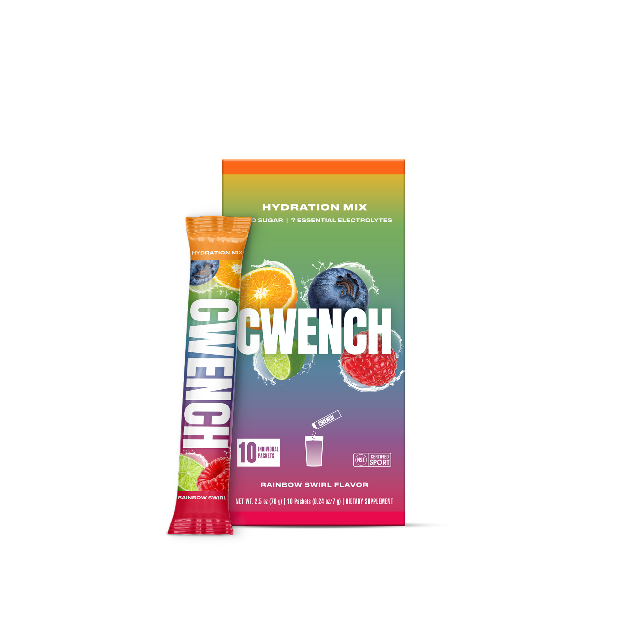 CWENCH Hydration Mix Rainbow Swirl 10ct