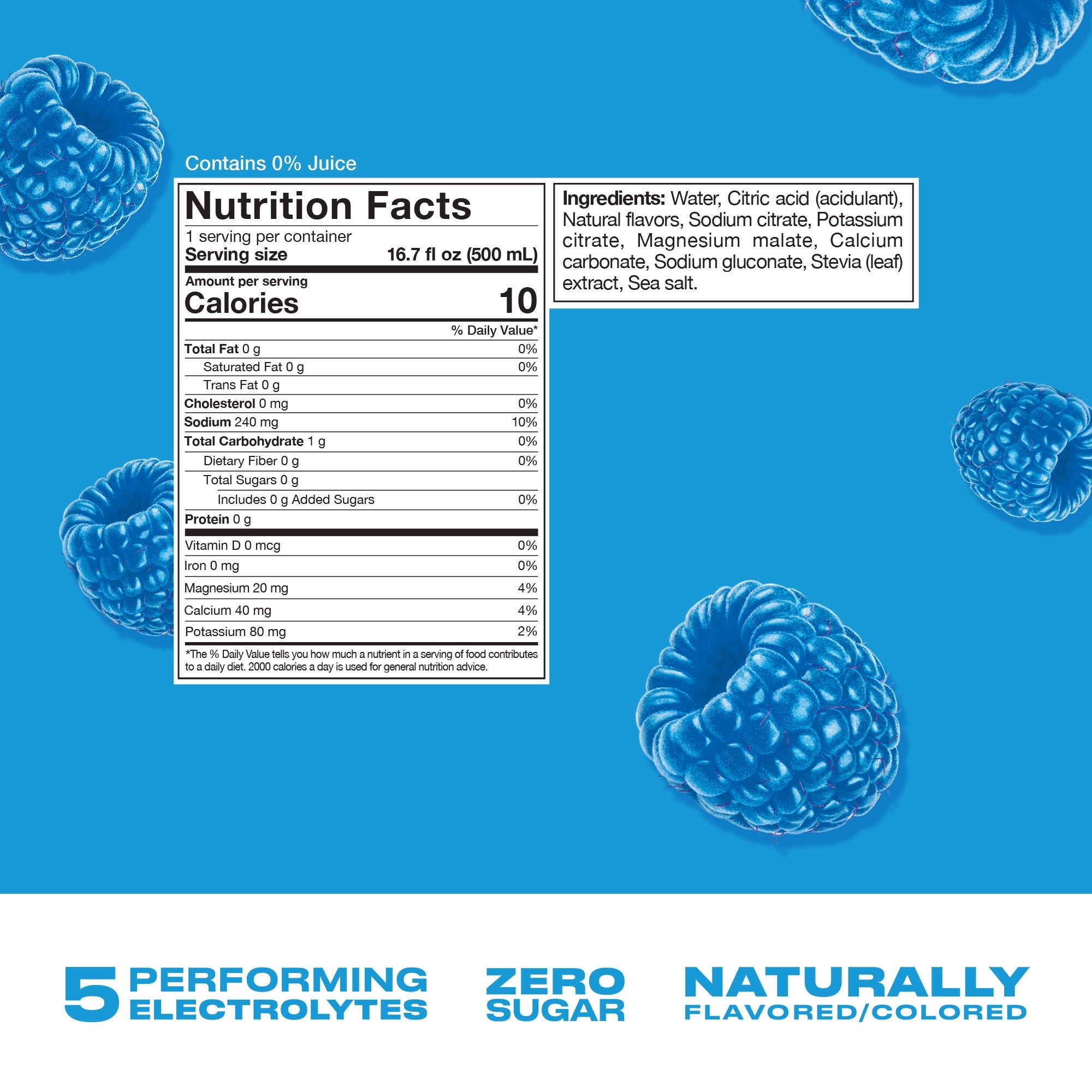 CWENCH Sports Drink Blue Raspberry — Nutrition Facts