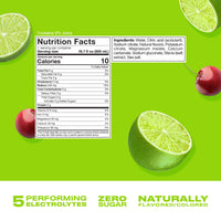 CWENCH Sports Drink Cherry Lime — Nutrition Facts