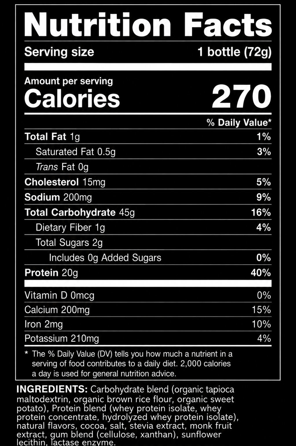 Enduraphin Athletic Fuel PHINTECH™ Bottle - Chocolate