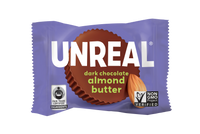 UNREAL - Mini Dark Chocolate Almond Butter Cups (Caddy of 40 Individually Wrapped Cups)