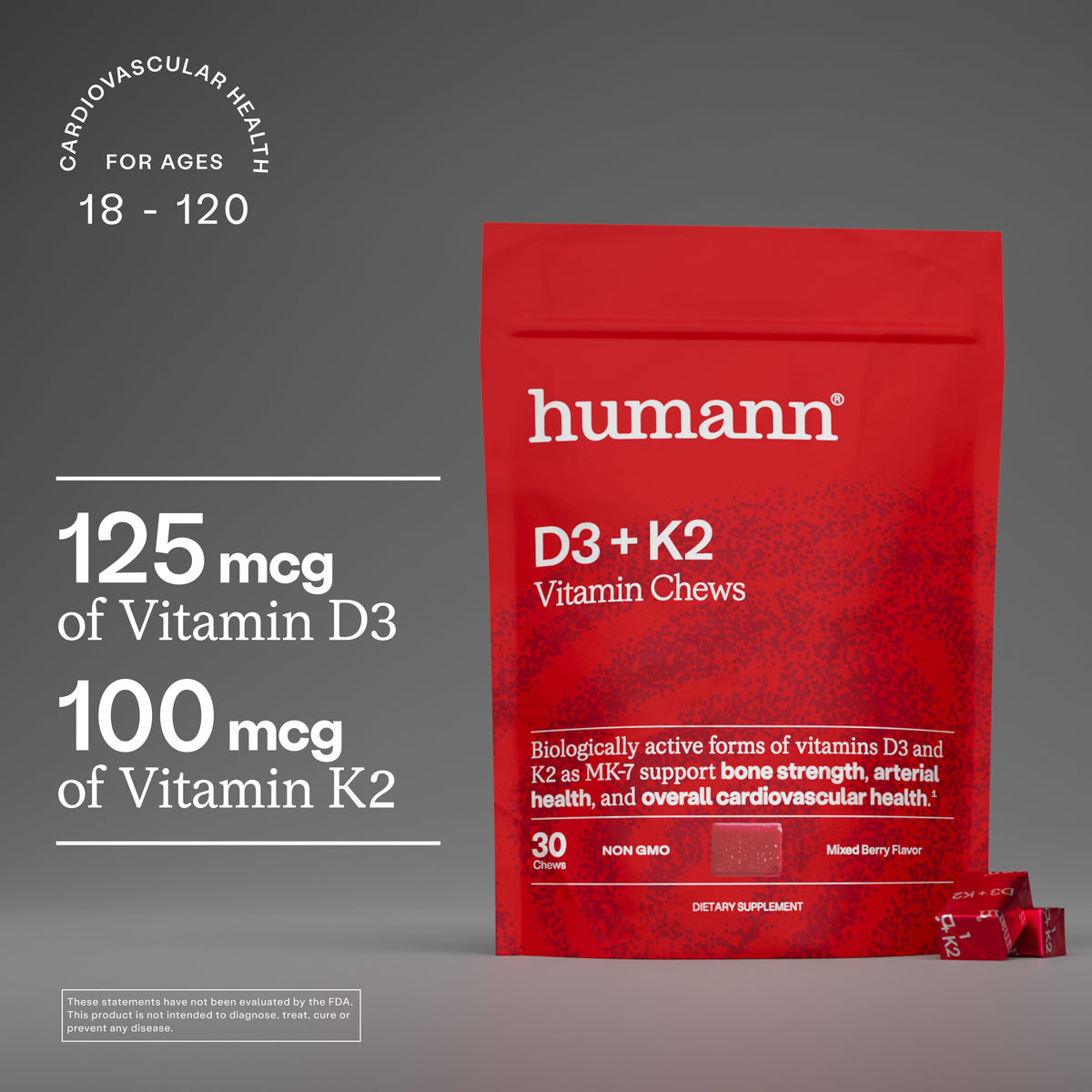 Humann D3 + K2 Vitamin Chews