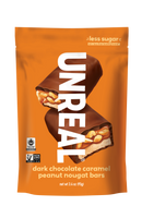 UNREAL - Dark Chocolate Caramel Peanut Nougat Bars (Case of 6 Bags, 5 Bars per Bag - 30 Bars)