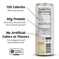 Vanilla 30G nutrition facts