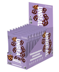 UNREAL - Dark Chocolate Covered Pretzels (Caddy of 9 Pouches, 1.5 oz each)