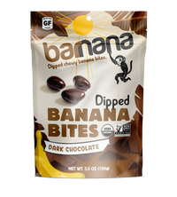 (100g, 12 Pack) Organic CHOCOLATE Banana Bites