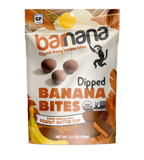 (100g, 12 Pack) Organic PB CUP Banana Bites