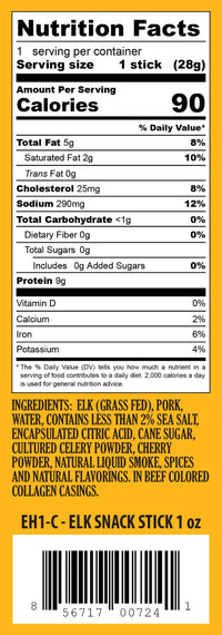 Pearson Ranch Elk Single Snack Stick - 24 Count Caddy