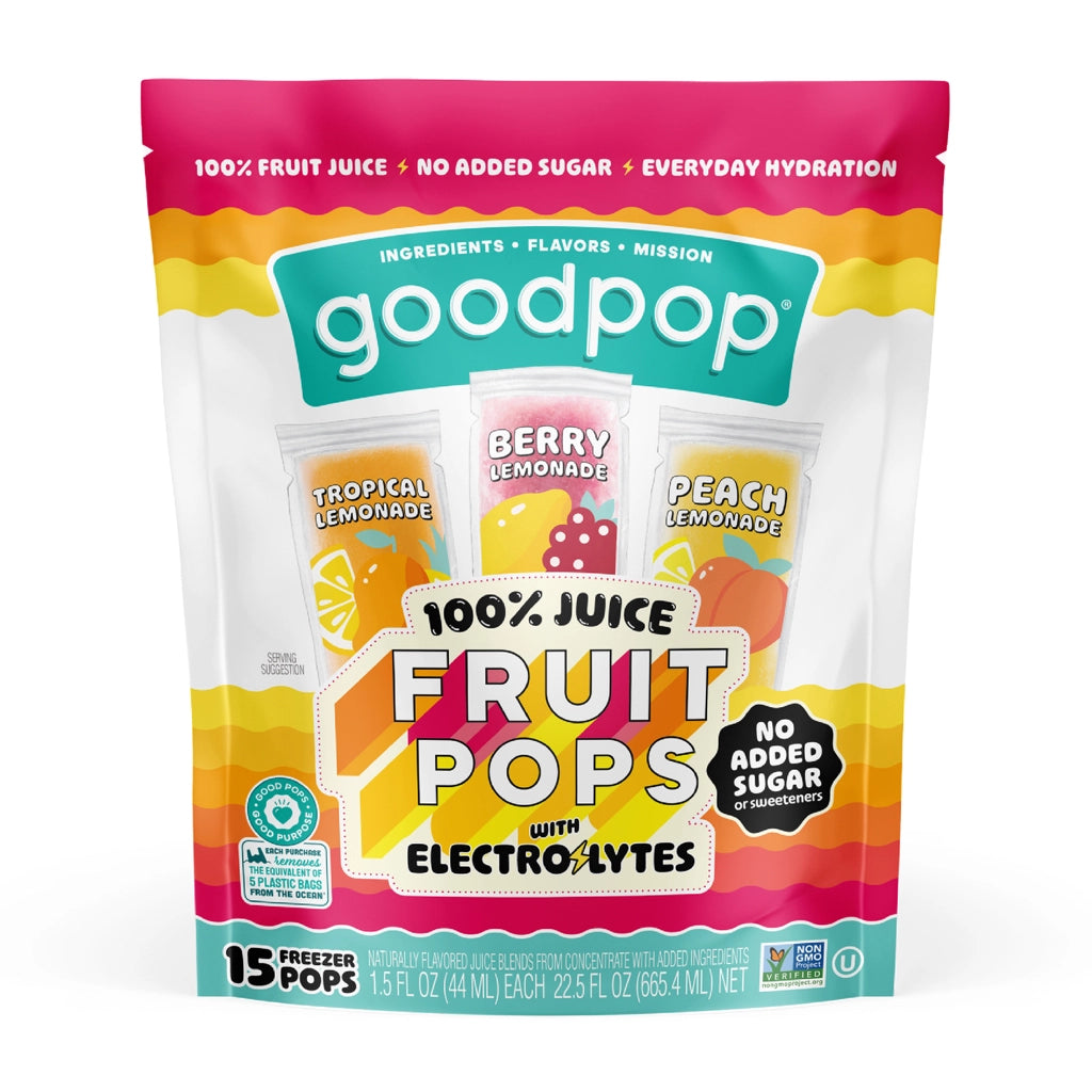 GoodPop Electrolyte Freezer Pops (Ships Shelf Stable) - 120 Count Variety